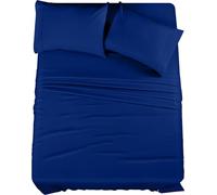 Utopia Bedding Queen Bed Sheets Set - 4 Piece Bedding - Brushed Microfiber - Shrinkage and Fade Resistant - Easy Care (Queen, Royal Blue)