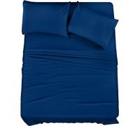 Utopia Bedding Queen Bed Sheets Set - 4 Piece Bedding - Brushed Microfiber - Shrinkage and Fade Resistant - Easy Care (Queen, Dusk Blue)
