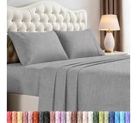 Utopia Bedding Queen Bed Sheets Set - 4 Piece Bedding - Brushed Microfiber - Shrinkage and Fade Resistant - Easy Care (Queen, Heather Grey)