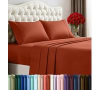 Utopia Bedding Queen Bed Sheets Set - 4 Piece Bedding - Brushed Microfiber - Shrinkage and Fade Resistant - Easy Care (Queen, Terracotta Orange)