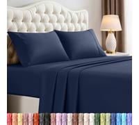 Utopia Bedding Queen Bed Sheets Set - 4 Piece Bedding - Brushed Microfiber - Shrinkage and Fade Resistant - Easy Care (Queen, Navy Blue)