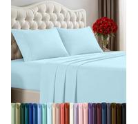 Utopia Bedding Queen Bed Sheets Set - 4 Piece Bedding - Brushed Microfiber - Shrinkage and Fade Resistant - Easy Care (Queen, Ice Blue)