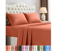 Utopia Bedding Queen Bed Sheets Set - 4 Piece Bedding - Brushed Microfiber - Shrinkage and Fade Resistant - Easy Care (Queen, Terracotta Orange)
