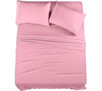 Utopia Bedding Queen Bed Sheets Set - 4 Piece Bedding - Brushed Microfiber - Shrinkage and Fade Resistant - Easy Care (Queen, Pink)