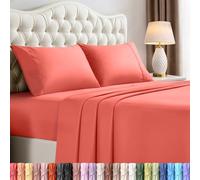 Utopia Bedding Queen Bed Sheets Set - 4 Piece Bedding - Brushed Microfiber - Shrinkage and Fade Resistant - Easy Care (Queen, Coral)