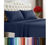 Utopia Bedding Queen Bed Sheets Set - 4 Piece Bedding - Brushed Microfiber - Shrinkage and Fade Resistant - Easy Care (Queen, Navy Blue)