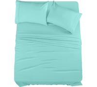 Utopia Bedding Queen Bed Sheets Set - 4 Piece Bedding - Brushed Microfiber - Shrinkage and Fade Resistant - Easy Care (Queen, Spa Blue)