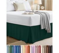 Utopia Bedding Queen Bed Skirt - Soft Quadruple Pleated Ruffle - Easy Fit with 16 Inch Tailored Drop - Hotel Quality, Shrinkage and Fade Resistant (Queen, Emerald)