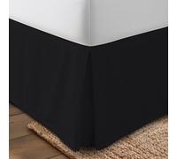 Utopia Bedding Queen Bed Skirt - Soft Quadruple Pleated Ruffle - Easy Fit with 16 Inch Tailored Drop - Hotel Quality, Shrinkage and Fade Resistant (Queen, Black)