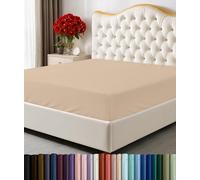 Utopia Bedding Queen Fitted Sheet - Bottom Sheet - Deep Pocket - Soft Microfiber - Shrinkage and Fade Resistant - Easy Care -1 Fitted Sheet Only (Beige)