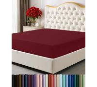 Utopia Bedding Queen Fitted Sheet - Bottom Sheet - Deep Pocket - Soft Microfiber -Shrinkage and Fade Resistant-Easy Care -1 Fitted Sheet Only (Red Burgundy)