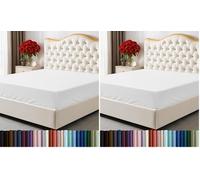 Utopia Bedding Queen Fitted Sheet - Bottom Sheet - Deep Pocket - Soft Microfiber -Shrinkage and Fade Resistant-Easy Care -1 Fitted Sheet Only (White) (Pack of 2)