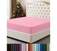 Utopia Bedding Queen Fitted Sheet - Bottom Sheet - Deep Pocket - Soft Microfiber -Shrinkage and Fade Resistant-Easy Care -1 Fitted Sheet Only (Pink)