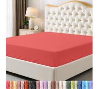 Utopia Bedding Queen Fitted Sheet - Bottom Sheet - Deep Pocket - Soft Microfiber -Shrinkage and Fade Resistant-Easy Care -1 Fitted Sheet Only (Coral)