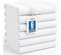 Utopia Bedding Queen Fitted Sheets - Bulk Pack of 6 Bottom Sheets - Soft Brushed Microfiber - Deep Pockets - Shrinkage & Fade Resistant - Easy Care (White)