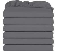 Utopia Bedding Queen Fitted Sheets - Bulk Pack of 6 Bottom Sheets - Soft Brushed Microfiber - Deep Pockets - Shrinkage & Fade Resistant - Easy Care (Grey)