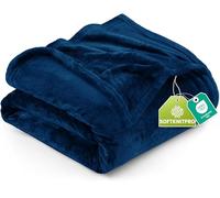 Utopia Bedding Queen Fleece Blanket 228x228cm 300GSM - Soft Fluffy Large Versatile Luxury Decorative Throw For Sofa, Bed & Settees - Cosy Breathable Warm Blanket, All Weather Gift, Navy