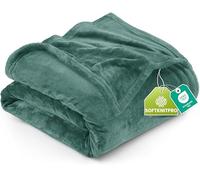 Utopia Bedding Fleece Queen Blanket, Soft, Cosy 300 GSM Fluffy Blankets For Sofas, Bed, Couches [Celadon, 228x228 cm]