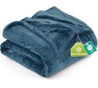 Utopia Bedding Queen Fleece Blanket 228x228cm 300GSM - Soft Fluffy Large Versatile Luxury Decorative Throw For Sofa, Bed & Settees - Cosy Breathable Warm Blanket, All Weather Gift, Stone Blue