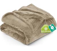 Utopia Bedding Queen Fleece Blanket 228x228cm 300GSM - Soft Fluffy Large Versatile Luxury Decorative Throw For Sofa, Bed & Settees - Cosy Breathable Warm Blanket, All Weather Gift, Camel