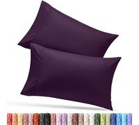 Utopia Bedding Queen Pillow Cases - 2 Pack - Envelope Closure - Soft Brushed Microfiber Fabric - Shrinkage and Fade Resistant Pillow Covers 20 X 30 Inches (Queen, Purple)