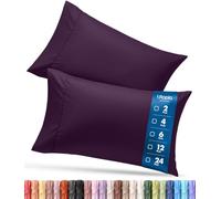 Utopia Bedding Queen Pillow Cases - 4 Pack - Envelope Closure - Soft Brushed Microfiber Fabric - Shrinkage and Fade Resistant Pillow Covers Queen Size 20 X 30 Inches (Purple)