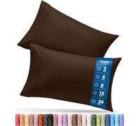Utopia Bedding Queen Pillow Cases - Pack of 12 - Envelope Closure - Soft Brushed Microfiber Fabric - Shrinkage and Fade Resistant Pillow Covers Queen Size 20 X 30 Inches (Brown)