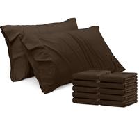 Utopia Bedding Queen Pillow Cases - Pack of 12 - Envelope Closure - Soft Brushed Microfiber Fabric - Shrinkage and Fade Resistant Pillow Covers Queen Size 20 X 30 Inches (Brown)