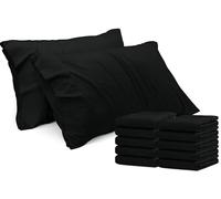 Utopia Bedding Queen Pillow Cases - Pack of 12 - Envelope Closure - Soft Brushed Microfiber Fabric - Shrinkage and Fade Resistant Pillow Covers Queen Size 20 X 30 Inches (Black)