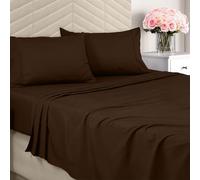 Utopia Bedding Queen Sheet Set - Brushed Microfiber - Soft Bed Sheets for Queen Size Bed Set - Includes 1 Fitted, 1 Flat, & 2 Pillow Cases - Deep Pocket (Brown)