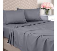 Utopia Bedding Queen Sheet Set - Brushed Microfiber - Ultra Soft Bed Sheets for Queen Size Bed Set - Deep Pocket, Wrinkle & Fade Resistant - Includes 1 Fitted, 1 Flat, 2 Pillowcases (Grey)