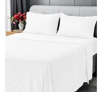 Utopia Bedding Queen Sheet Set - Heavy-Duty Jersey Knit 4-Piece - Soft, Durable Cotton for Home, Hospitality, and Healthcare (White)