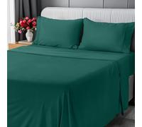 Utopia Bedding Queen Sheet Set - Jersey Knit Sheets 4 Piece - Cotton - Soft T-Shirt Stretchy Sheets (Green)