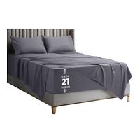 Utopia Bedding Queen Sheet Set - Soft Microfiber Queen Sheets 4 Piece Hotel Luxury Bed Sheets with Deep Pockets - Embroidered Pillow Cases - Side Storage Pocket Fitted Sheet - Flat Sheet (Grey)