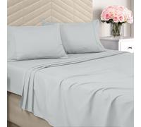 Utopia Bedding Queen Size Sheet Set Soft Brushed Microfiber, Includes 1 Fitted Sheet, 1 Flat Sheet, 2 Pillowcases, Deep Pocket (Light Grey)