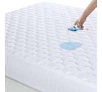 Utopia Bedding Quilted Fitted Waterproof Mattress Protector, Machine Washable Mattress Cover Stretches up to 38 CM Deep (White, Small double - 122 x 190 cm)