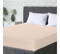 Utopia Bedding Quilted Mattress Protector, Breathable Mattress Pad, Deep Fitted Cover (Beige, Superking - 180 x 200 + 38 cm)