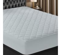 Utopia Bedding Quilted Mattress Protector, Breathable Mattress Pad, Deep Fitted Mattres Cover (Light Grey, Twin - 99 x 190 + 40 cm (Pack of 1))