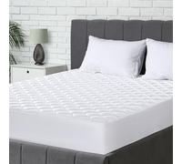 Utopia Bedding Quilted Mattress Protector, Breathable Mattress Pad Stretches up to 38 CM, Deep Fitted Cover, Double Bed (White, 135x190 cm, Pack of 10)