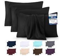 Utopia Bedding Set of 4 Cushion Covers - 40 x 80 cm - Oeko-Tex - Brushed Microfibre 100% Polyester with Envelope Closure (Pillow Filling Not Included), Cushion Cover Only - Black