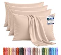 Utopia Bedding - Set of 4 Pillowcases - 50 x 75 cm - Oeko-Tex - Brushed Microfibre 100% Polyester with Envelope Closure (Pillow Insert Not Included), Cushion Cover Only - Beige