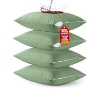 Utopia Bedding Set of 4 Waterproof Pillow Protectors with Zipper Standard Size (Sage), Ultra Soft Pillow Covers, Bed Bug and Dust Mite Proof Pillow Encasements, Moisture Wicking Pillow Cases