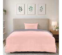 Utopia Bedding Single Duvet Cover Set - Soft Microfibre Polyester Duvet Cover with Pillow case - Bedding Quilt Cover Set (Pink/Grey)
