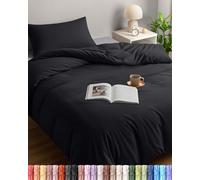 Utopia Bedding Single Duvet Cover Set with 1 Pillowcase 50x75 cm, Black