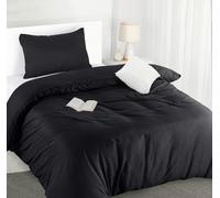 Utopia Bedding Single Duvet Cover Sets - Soft Microfibre Polyester Duvet Cover with Pillow case - Bedding Quilt Cover Set (Black)