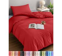 Utopia Bedding Single Duvet Cover Sets - Soft Microfibre Polyester Duvet Cover with Pillow case - Bedding Quilt Cover Set (Bright Red)
