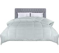 Utopia Bedding Single Duvet Lightweight 4.5 Tog Coverless Soft Microfiber Breathable All Season Duvet, Box Stitch Quilting and Ideal for Summer Weather, 135x200 cm (Light Grey)