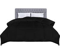 Utopia Bedding Single Duvet Lightweight 4.5 Tog Coverless Soft Microfiber Breathable All Season Duvet, Box Stitch Quilting and Ideal for Summer Weather, 135x200 cm (Black)