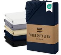 Utopia Bedding Single Fitted Sheet, Navy - Up to 12 Inch (30cm) Deep - Easy Care - Soft Brushed Microfibre Fabric - Shrinkage and Fade Resistant - Oeko-Tex Certified - Bottom Sheet