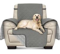Utopia Bedding Sofa Cover 1 Seater Non Slip Reversible Sofa Slipcover, Water Resistant Sofa Slipcovers for Pets with Elastic Strap, (Gray)